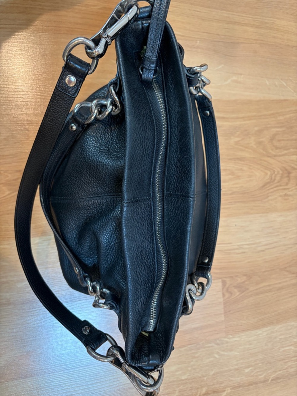 Coach Black Pebbled Leather Brooke Convertible Duffle Bag - Picture 3 of 16